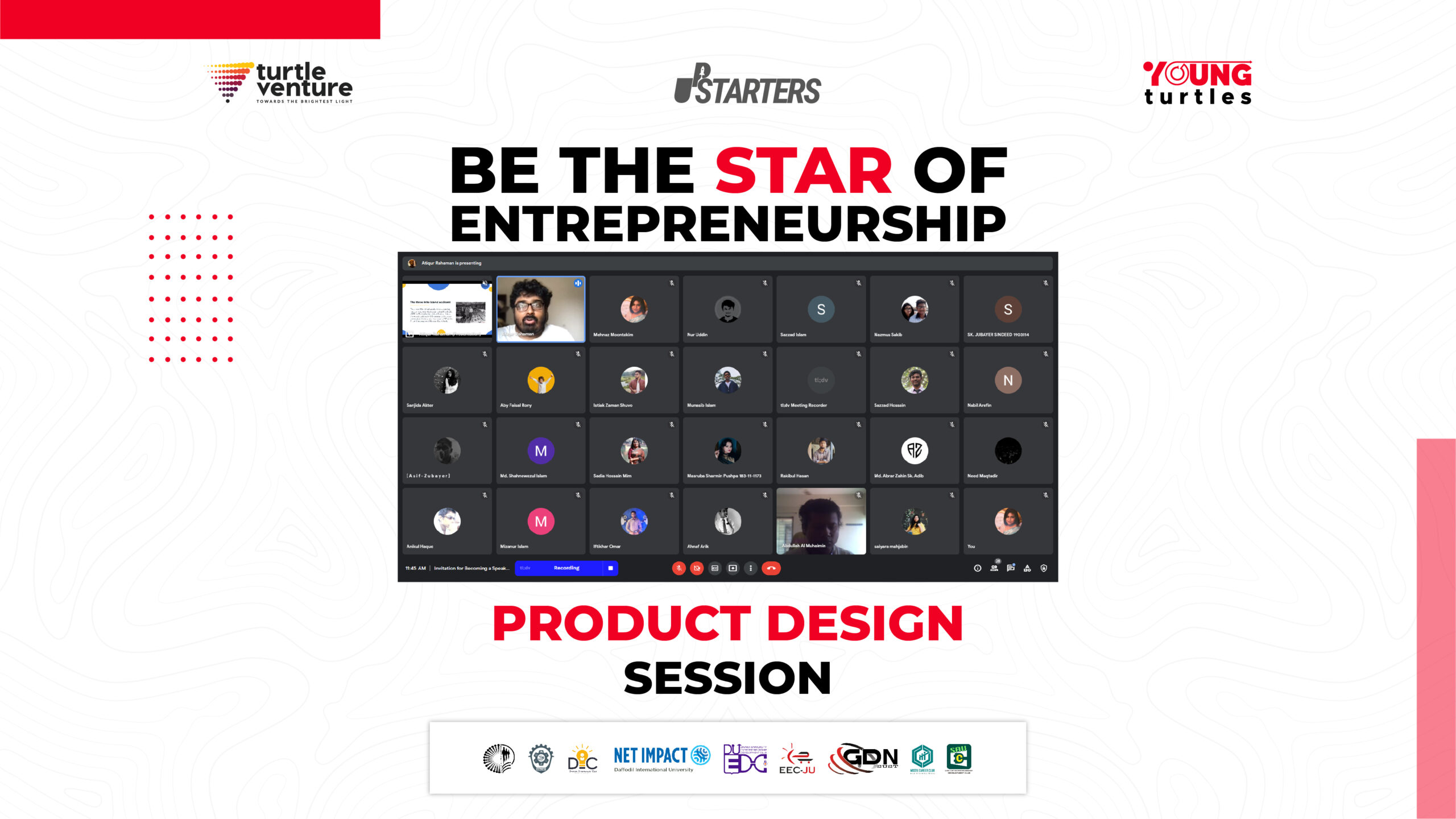 “Be The Star of Entrepreneurship” Mentorship Sessions: Product Design