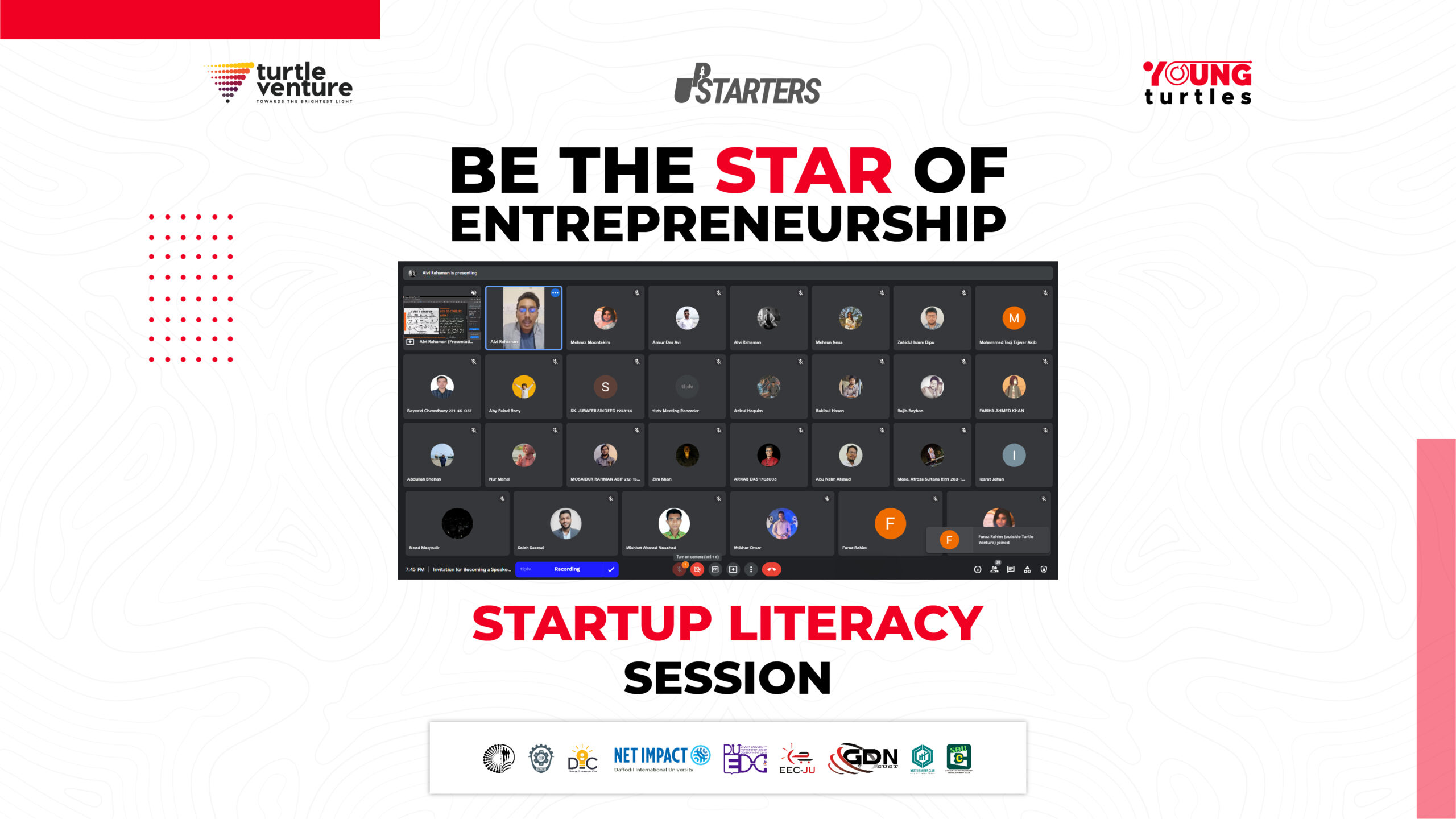 “Be The Star of Entrepreneurship” Mentorship Sessions: Startup Literacy